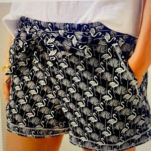 Loft Flamingo print shorts